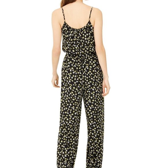 A172 Michael Kors Floral-Print Tie-Waist Jumpsuit - Picture 2 of 4